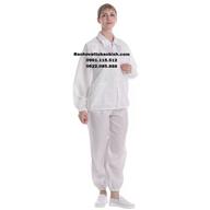 baohovattubaobinh Bộ Quần Áo Phòng Sạch Chống Tĩnh Điện Màu Trắng PS-BB02